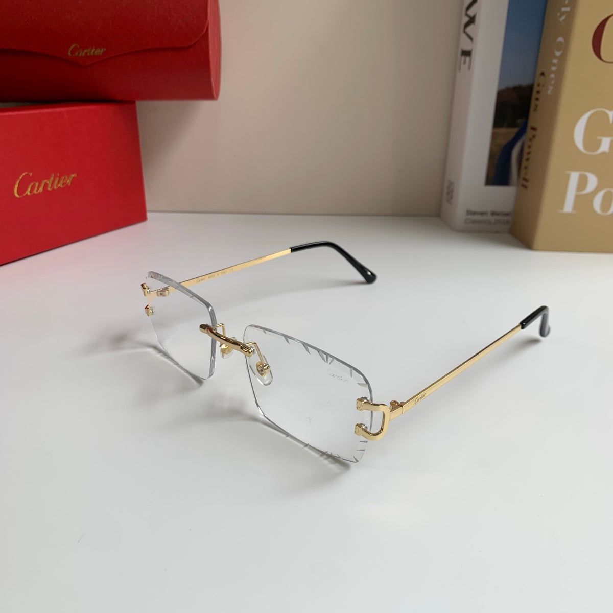 Cartier Metal Fashion Silver Lens Sunglasses for Men & Women - 465889 - detail image 2