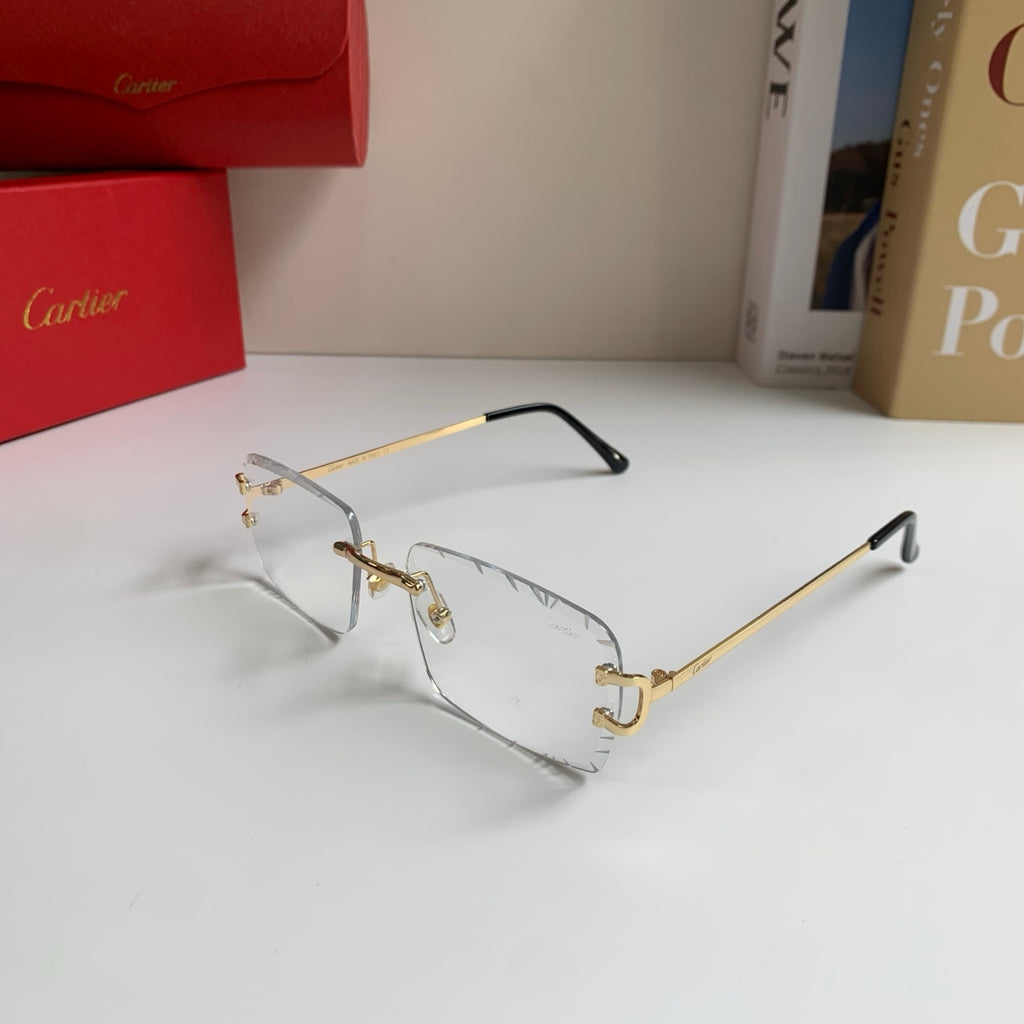 Cartier Metal Fashion Silver Lens Sunglasses for Men & Women - 382839 - detail image 2