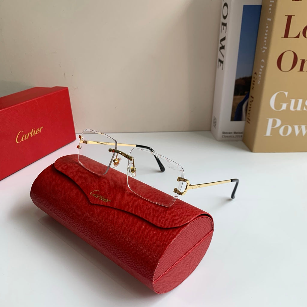 Cartier Metal Fashion Silver Lens Sunglasses for Men & Women - 382839 - detail image 4