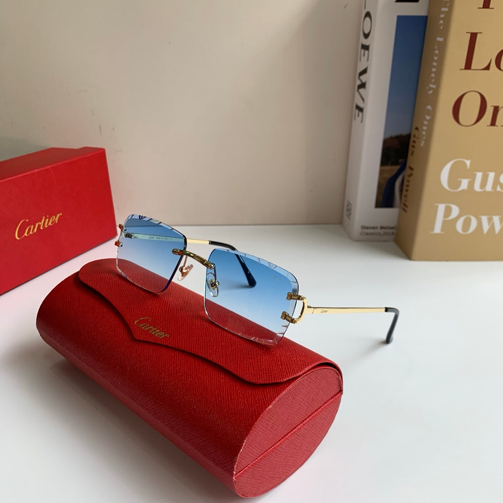 Cartier Metal Fashion Silver Lens Sunglasses for Men & Women - 382840 - detail image 5