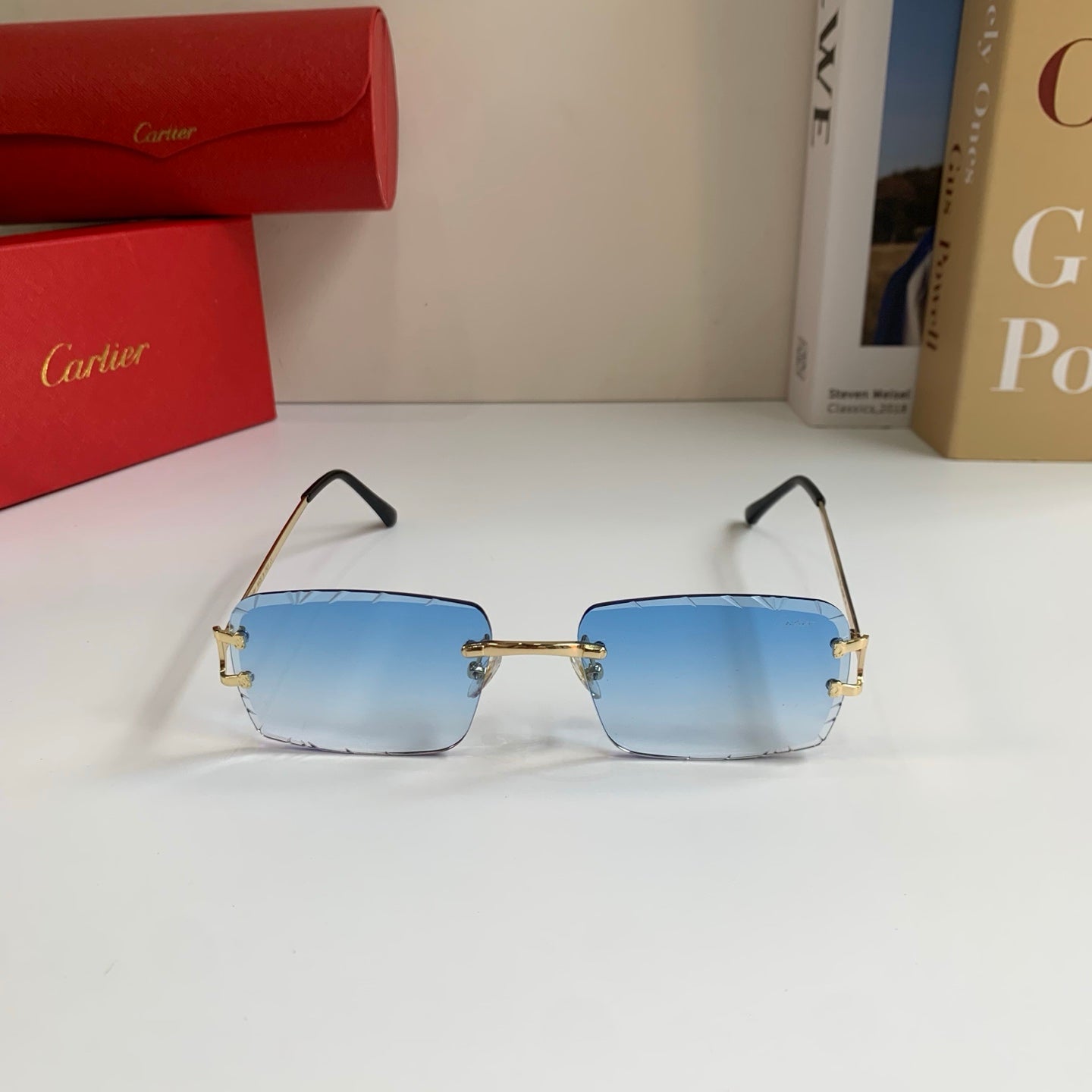 Cartier Metal Fashion Silver Lens Sunglasses for Men & Women - 465890 - detail image 3