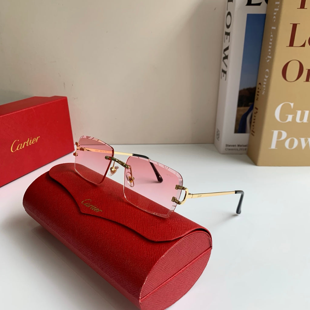 Cartier Metal Fashion Silver Lens Sunglasses for Men & Women - 382841 - detail image 4