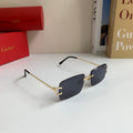 Cartier Metal Fashion Silver Lens Sunglasses for Men & Women - 382842