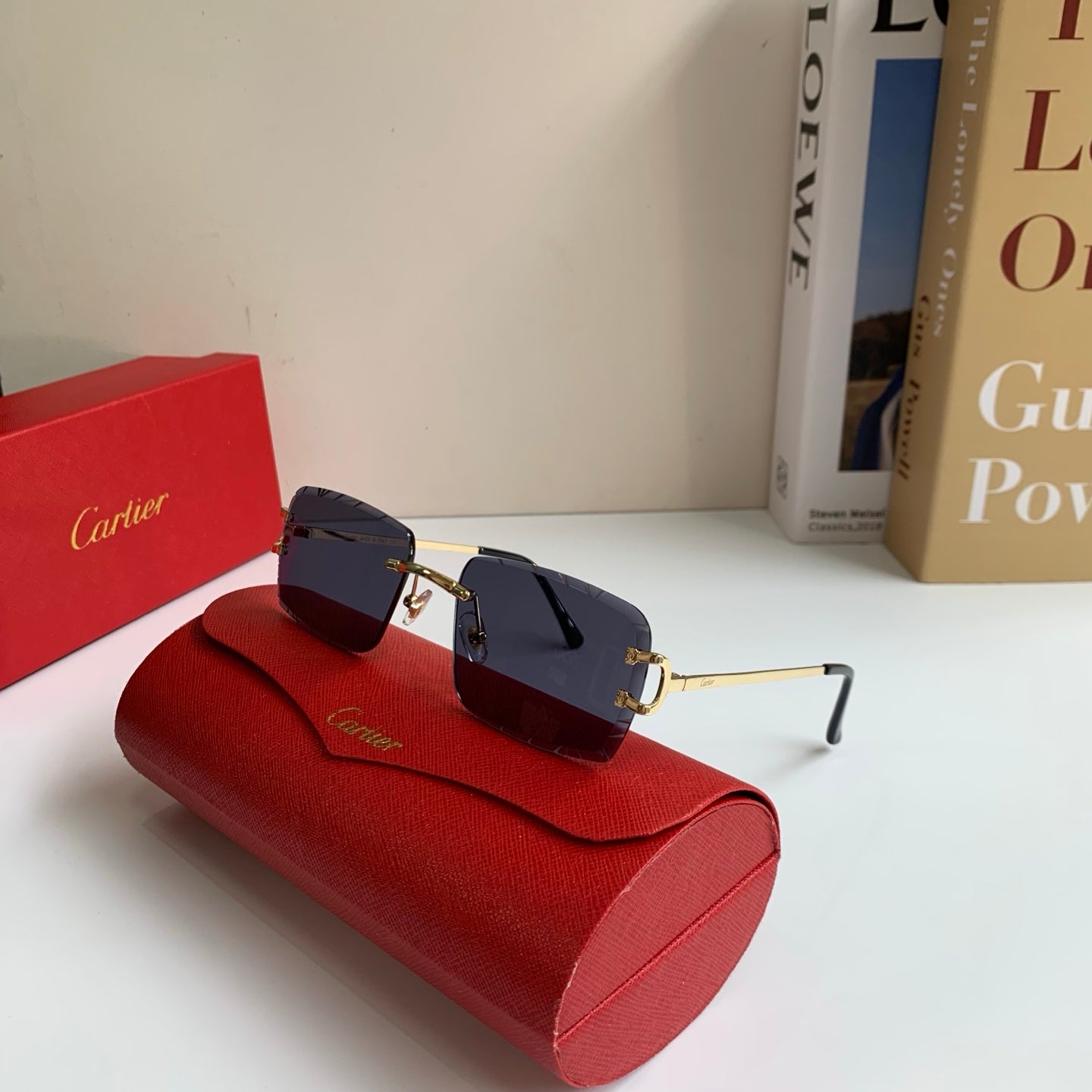 Cartier Metal Fashion Silver Lens Sunglasses for Men & Women - 382842 - detail image 4