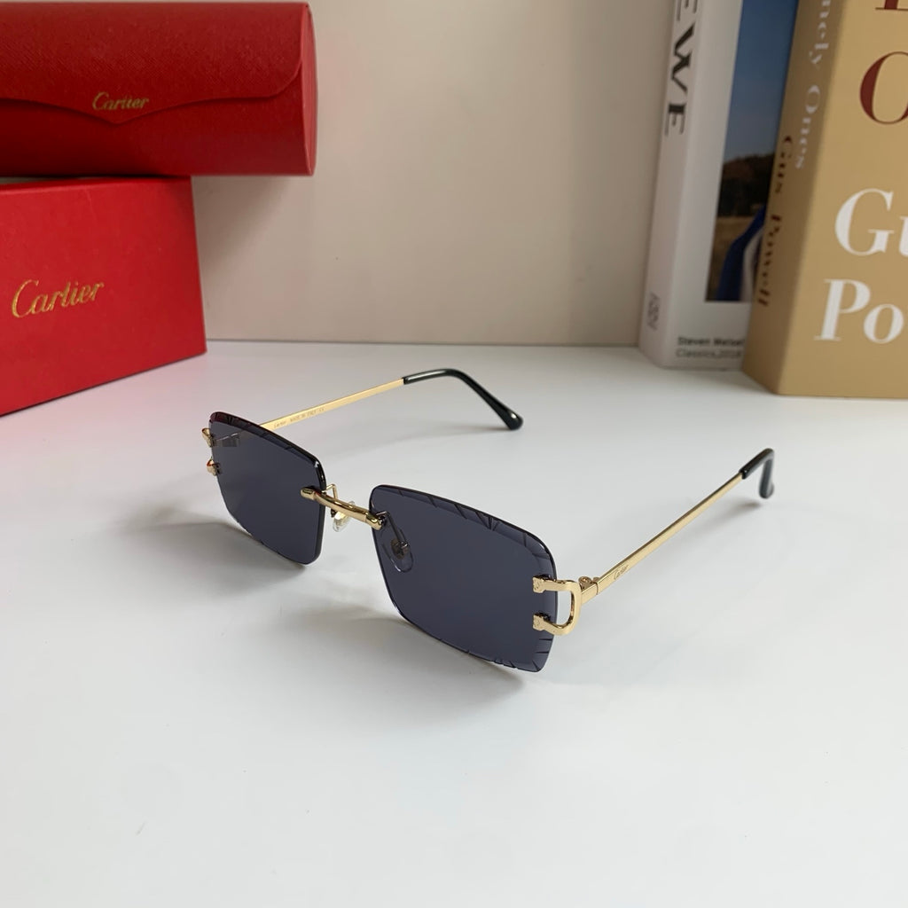 Cartier Metal Fashion Silver Lens Sunglasses for Men & Women - 382842 - detail image 2