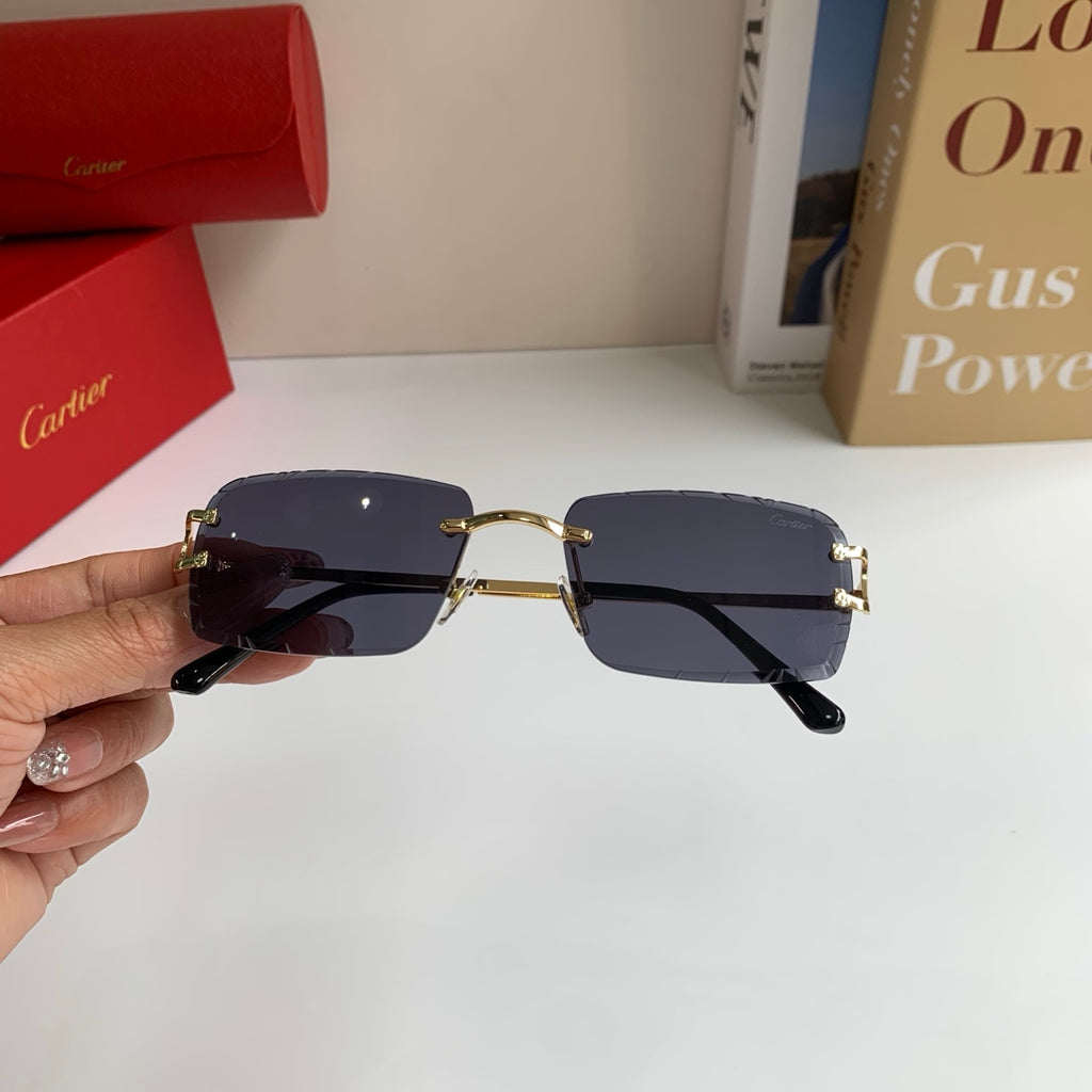 Cartier Metal Fashion Silver Lens Sunglasses for Men & Women - 382842 - detail image 3