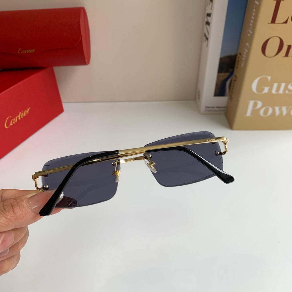 Cartier Metal Fashion Silver Lens Sunglasses for Men & Women - 382842 - detail image 8