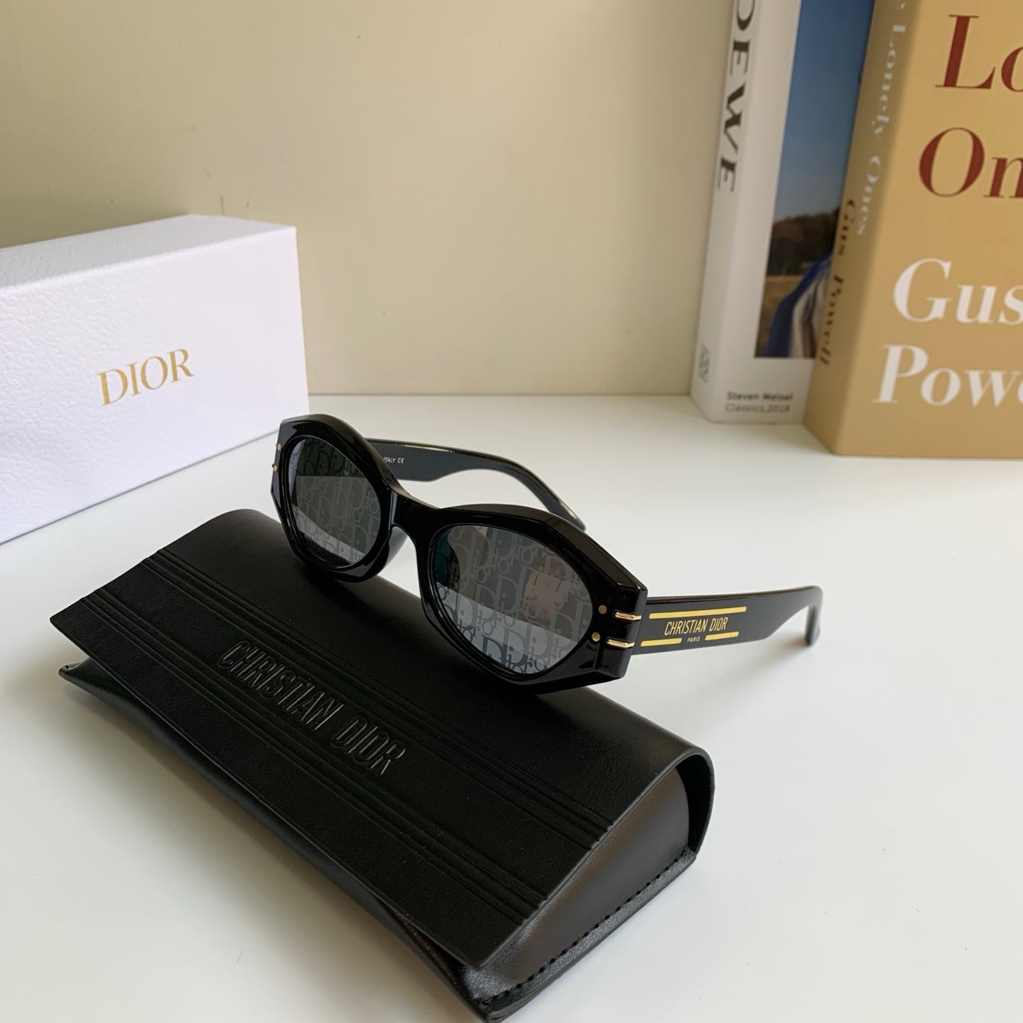Dior Polarized Cat-Eye Black Lens Sunglasses for Men & Women - detail image 4