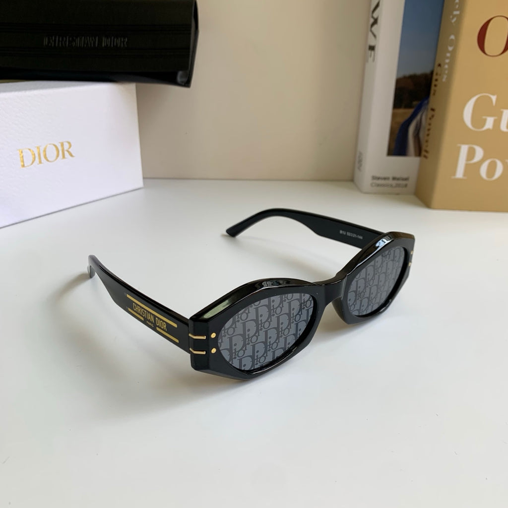 Dior Polarized Cat-Eye Black Lens Sunglasses for Men & Women - 382467