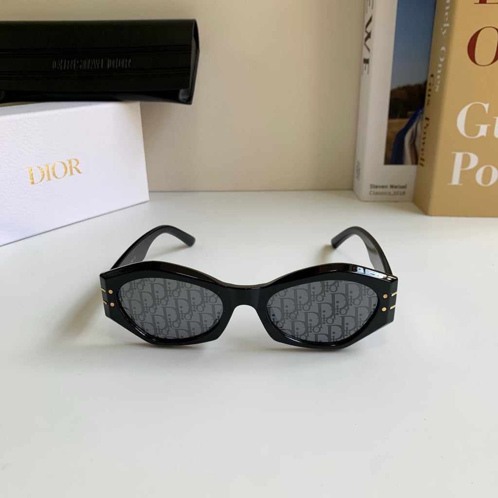 Dior Polarized Cat-Eye Black Lens Sunglasses for Men & Women - detail image 5