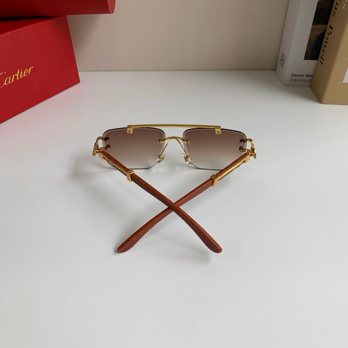 Cartier Fashion Brown Lens Sunglasses for Men & Women - 382758 - detail image 7