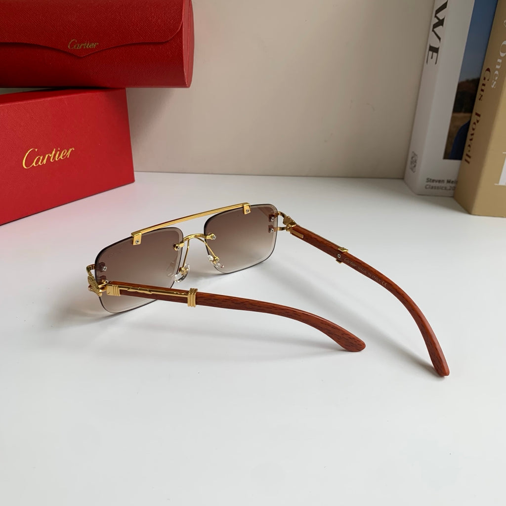 Cartier Fashion Brown Lens Sunglasses for Men & Women - 382758 - detail image 6