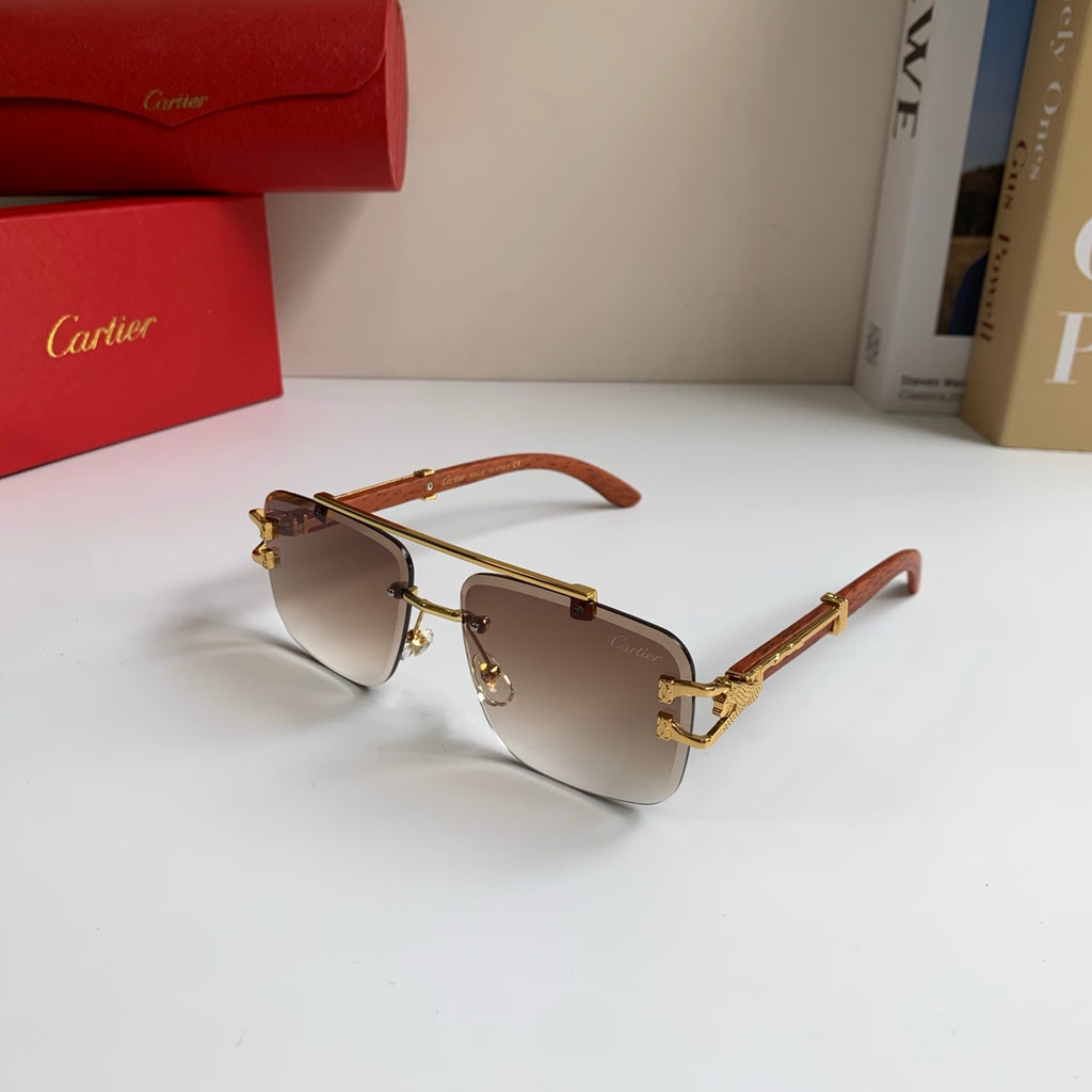 Cartier Fashion Brown Lens Sunglasses for Men & Women - 382758 - detail image 2