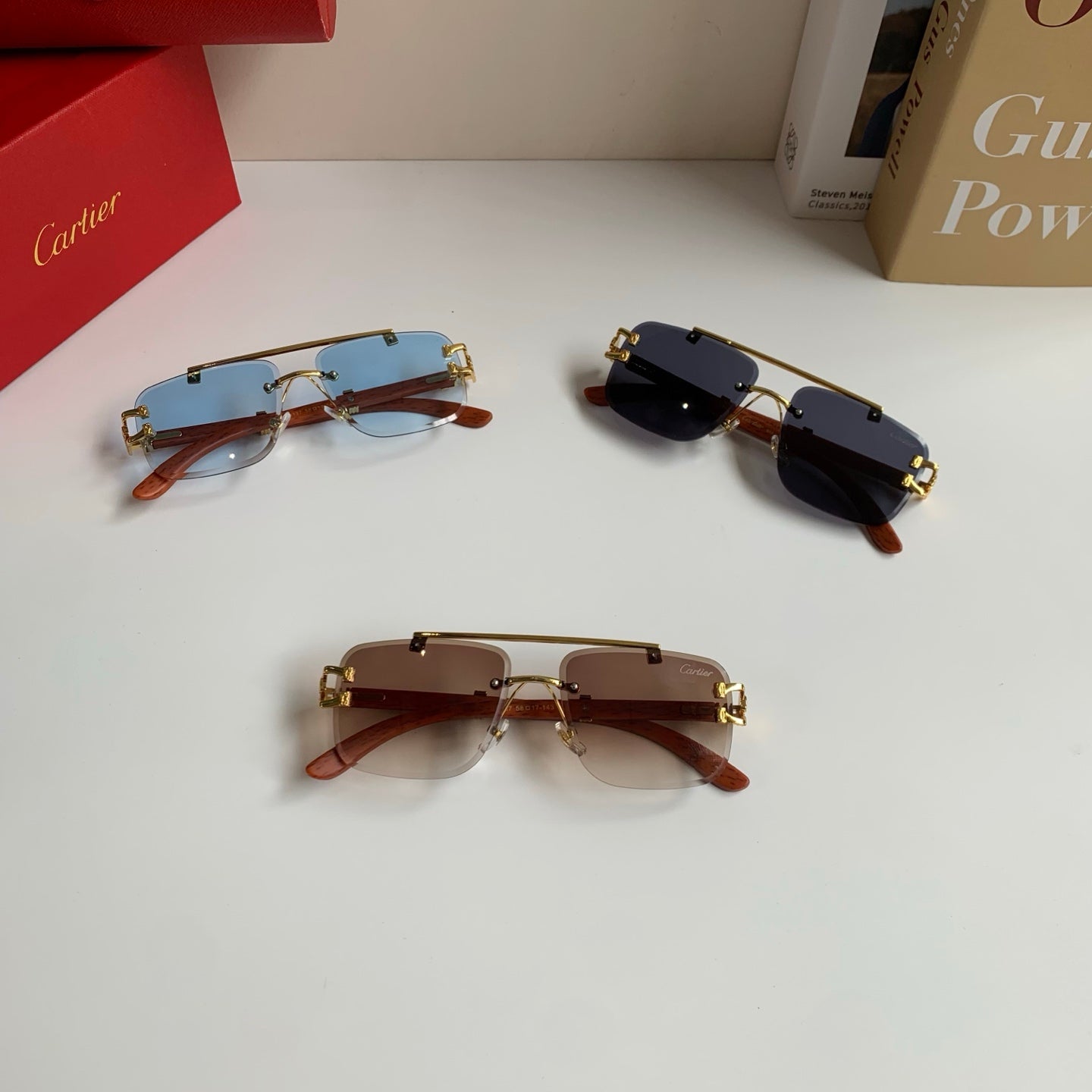 Cartier Fashion Blue Lens Sunglasses for Men & Women - 465743 - detail image 10