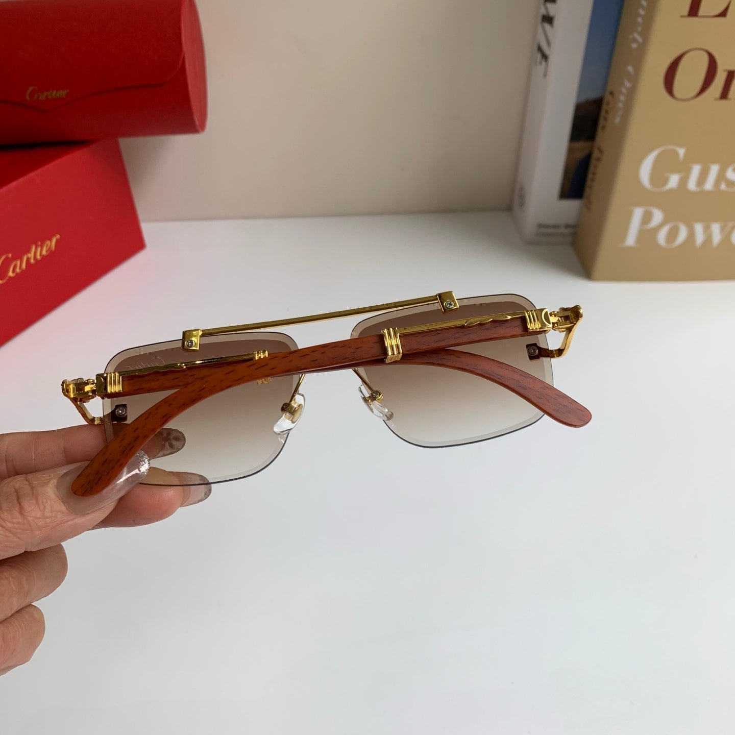 Cartier Fashion Brown Lens Sunglasses for Men & Women - 382758 - detail image 8