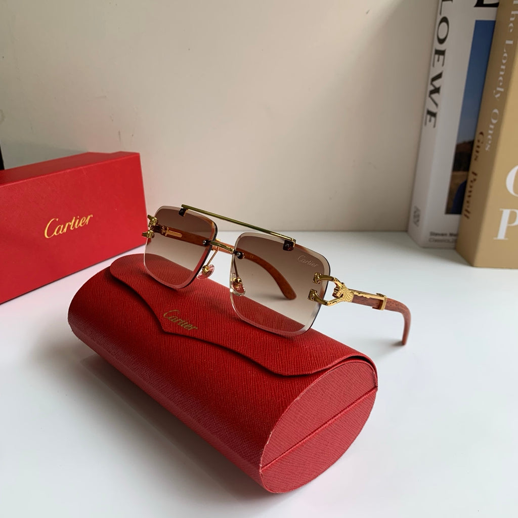 Cartier Fashion Brown Lens Sunglasses for Men & Women - 382758 - detail image 4
