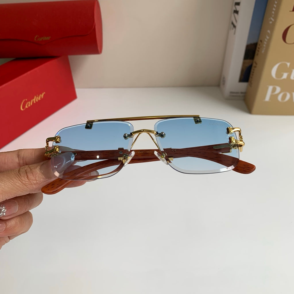 Cartier Fashion Blue Lens Sunglasses for Men & Women - 465743 - detail image 3