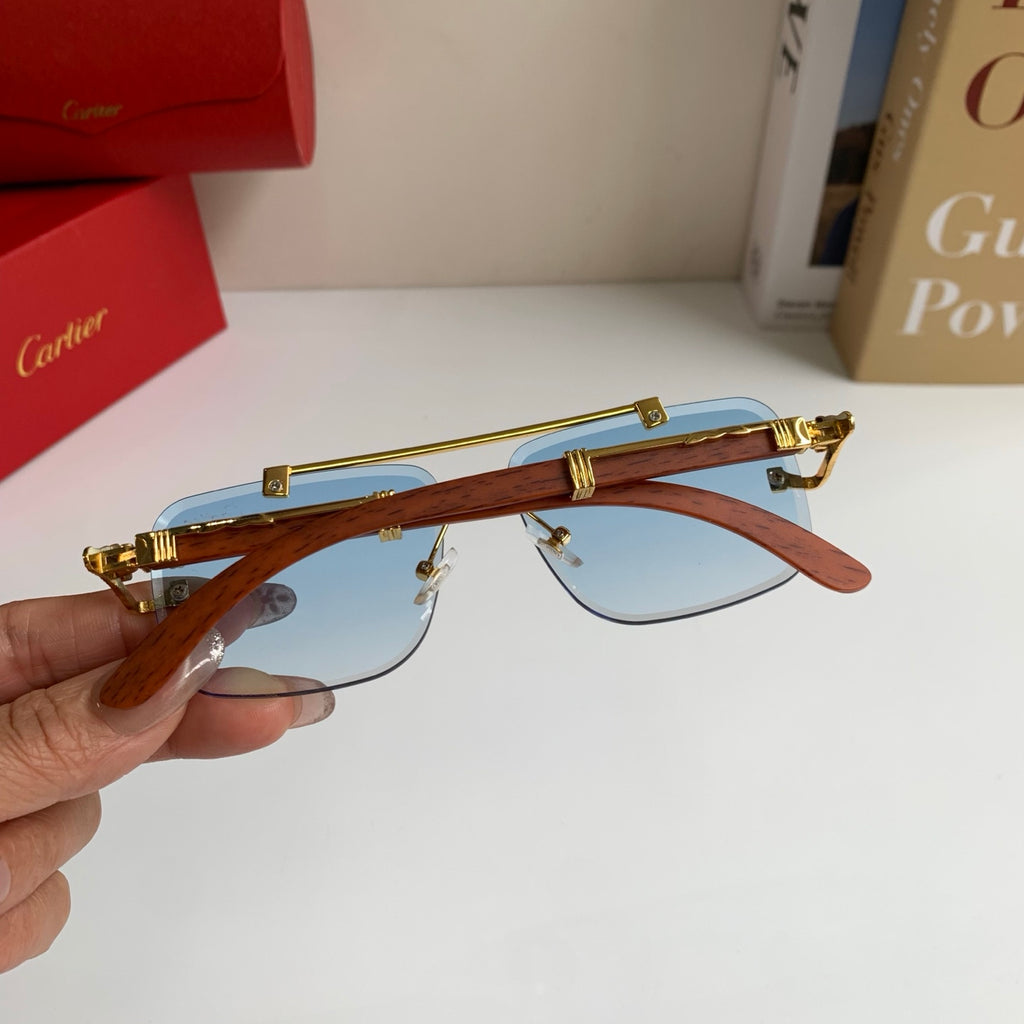 Cartier Fashion Blue Lens Sunglasses for Men & Women - 465743 - detail image 9