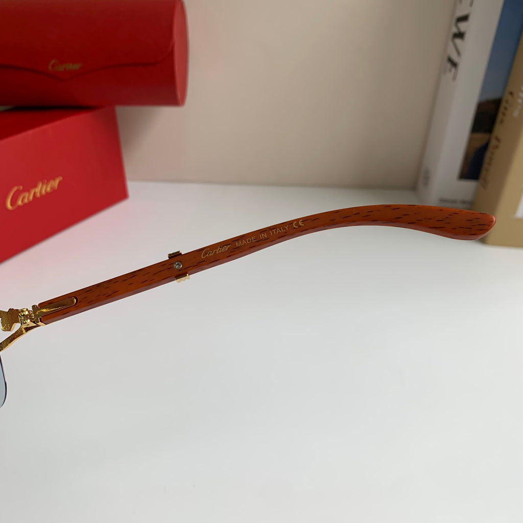Cartier Fashion Blue Lens Sunglasses for Men & Women - 465743 - detail image 7