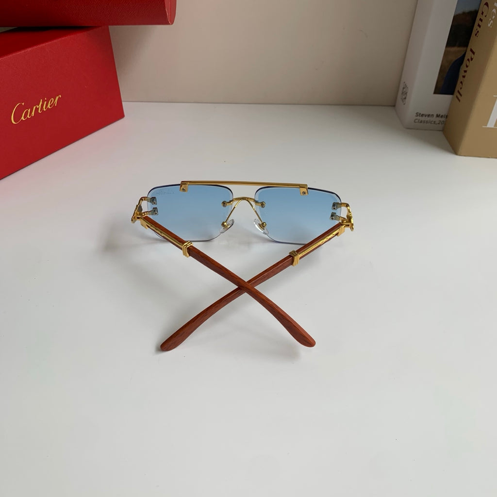 Cartier Fashion Blue Lens Sunglasses for Men & Women - 465743 - detail image 6