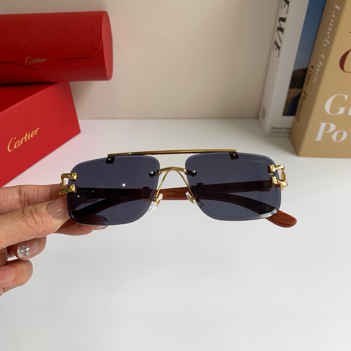 Cartier Fashion Silver Lens Sunglasses for Men & Women - 382760 - detail image 4