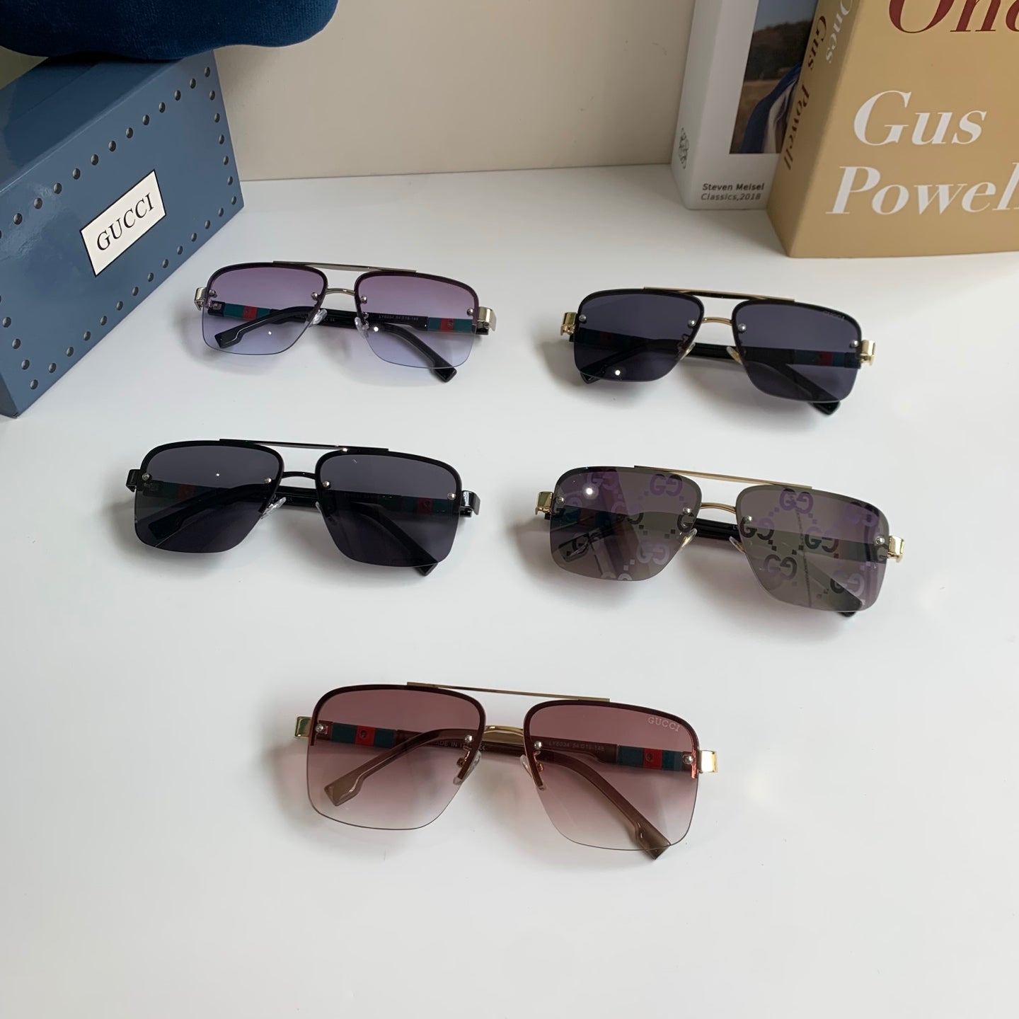 Gucci Metal Square Silver Lens Sunglasses for Men & Women - 464947 - detail image 10