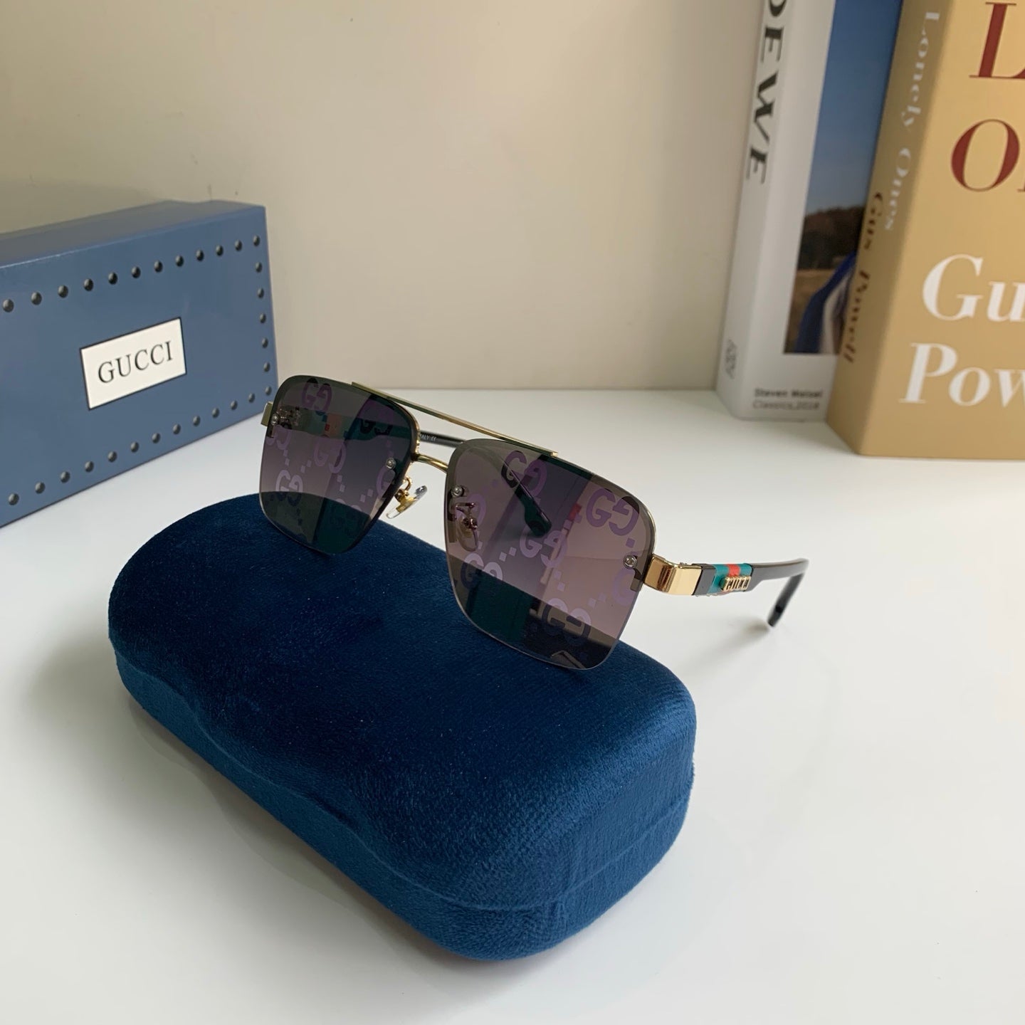 Gucci Metal Square Silver Lens Sunglasses for Men & Women - 464949 - detail image 4