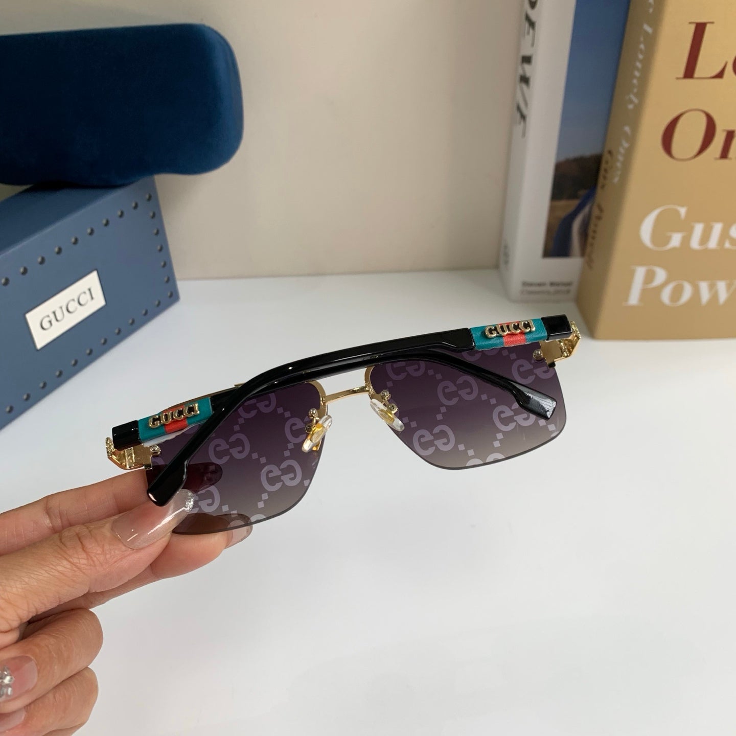 Gucci Metal Square Silver Lens Sunglasses for Men & Women - 464949 - detail image 6