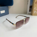 Gucci Metal Square Silver Lens Sunglasses for Men & Women - 464950