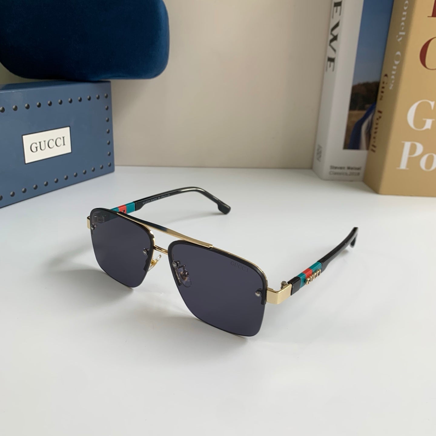 Gucci Metal Square Silver Lens Sunglasses for Men & Women - 464951 - detail image 2