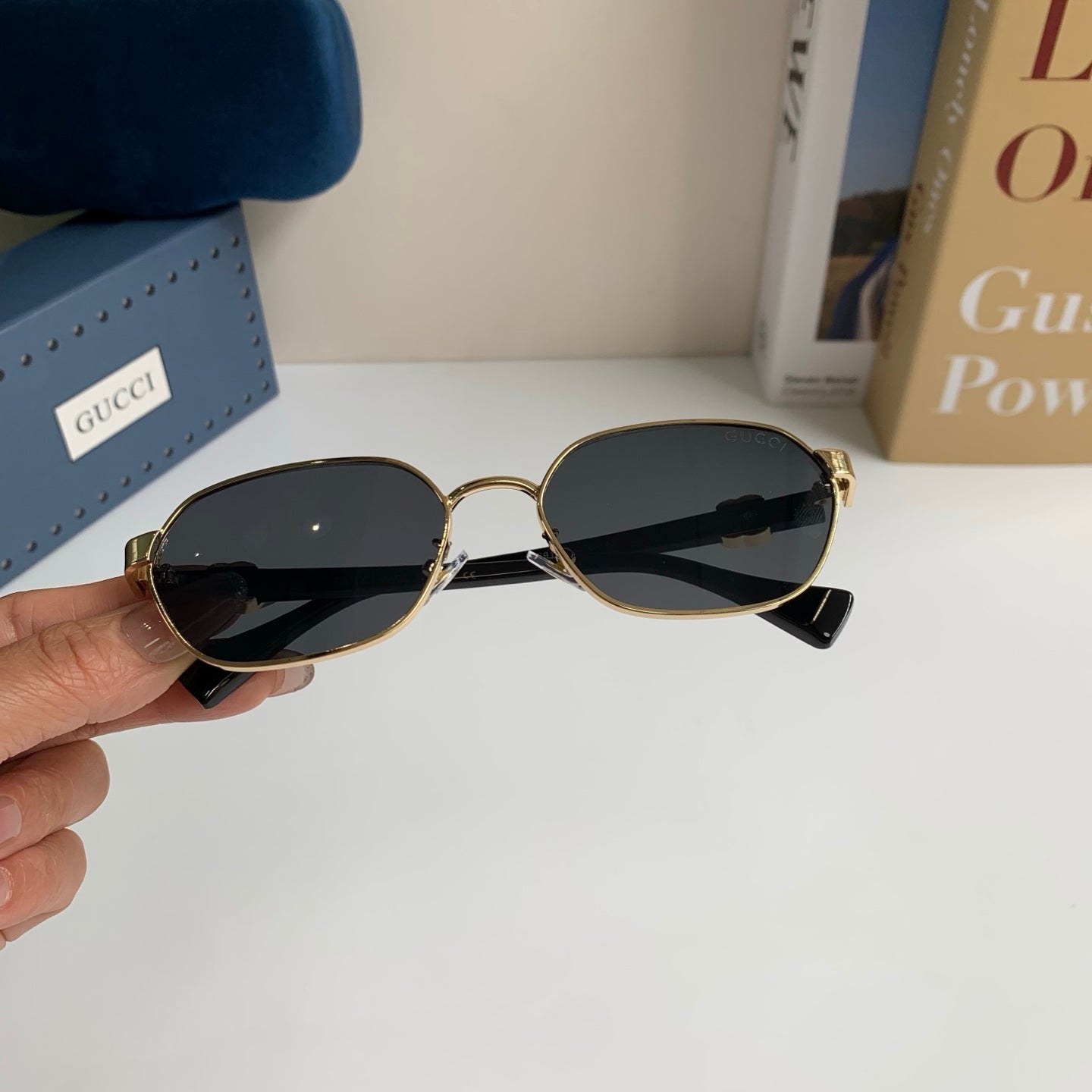 Gucci Metal Square Silver Lens Sunglasses for Men & Women - 398355 - detail image 3