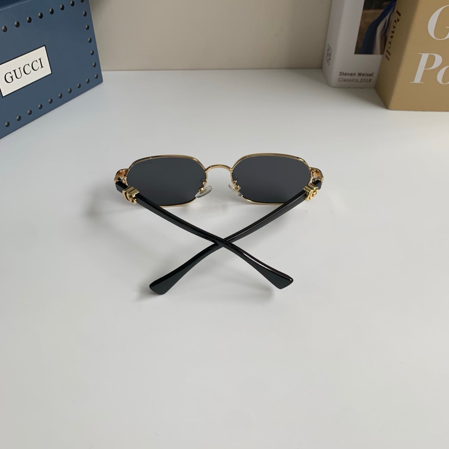 Gucci Metal Square Silver Lens Sunglasses for Men & Women - 398355 - detail image 8