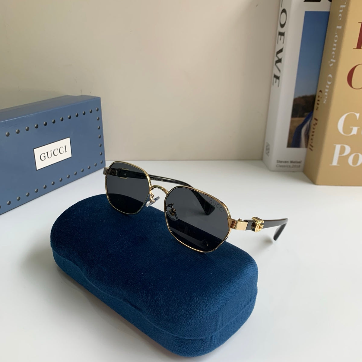 Gucci Metal Square Silver Lens Sunglasses for Men & Women - 398355 - detail image 4