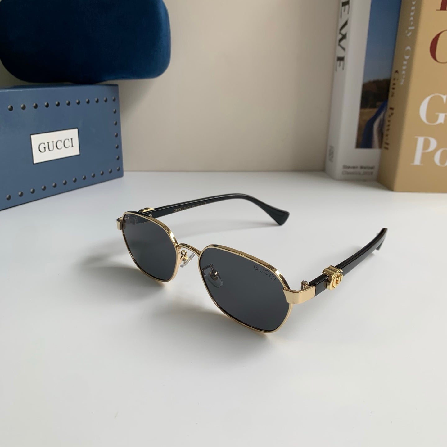 Gucci Metal Square Silver Lens Sunglasses for Men & Women - 398355 - detail image 2