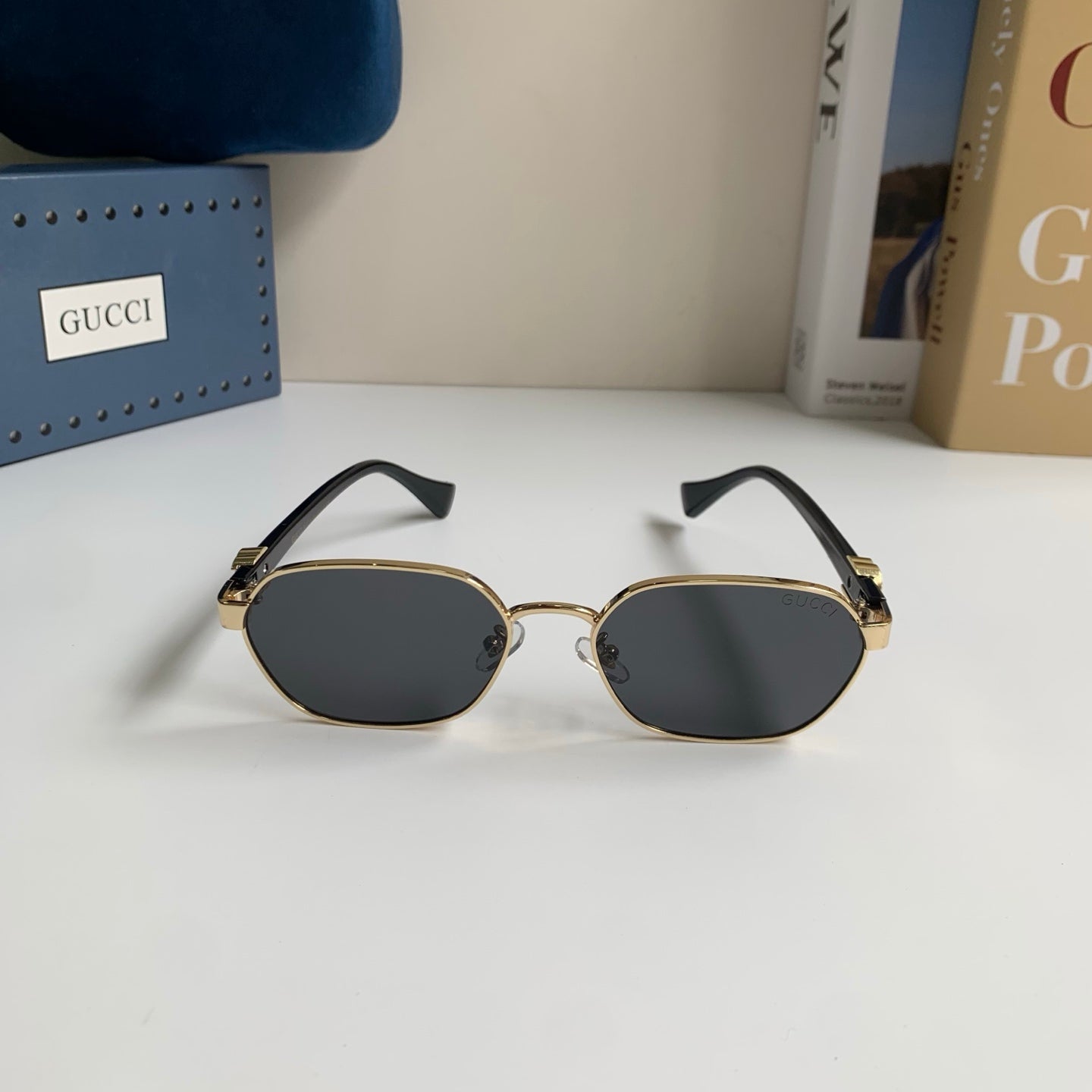 Gucci Metal Square Silver Lens Sunglasses for Men & Women - 398355 - detail image 5