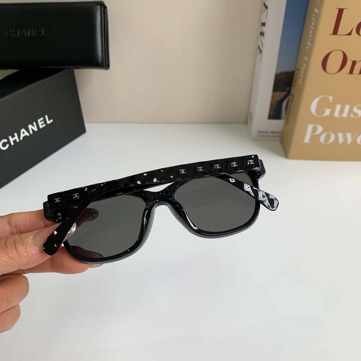 Chanel Blue-Light Fashion Black Lens Sunglasses for Men & Women - 398587 - detail image 6