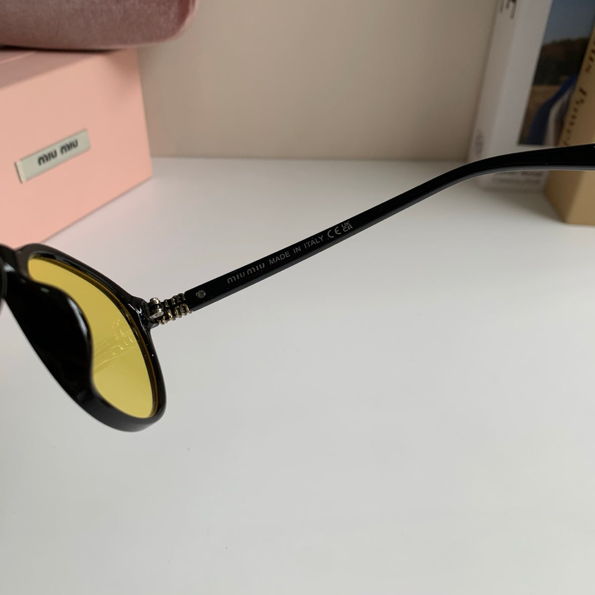 Miu Miu Blue-Light Fashion Gold Lens Sunglasses for Men & Women - 416255 - detail image 6