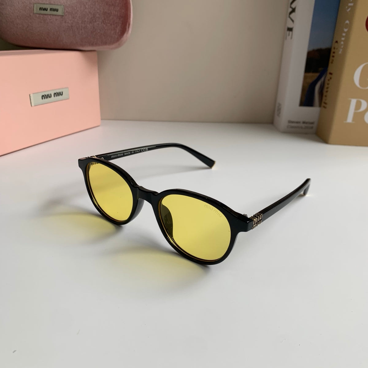 Miu Miu Blue-Light Fashion Gold Lens Sunglasses for Men & Women - 416255 - detail image 2