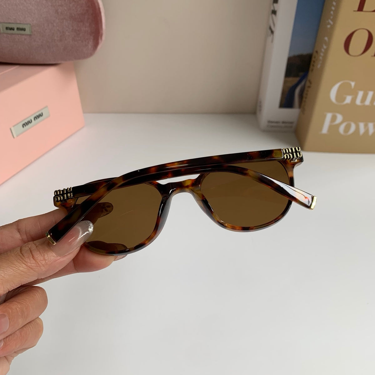 Miu Miu Blue-Light Fashion Brown Lens Sunglasses for Men & Women - 416256 - detail image 6