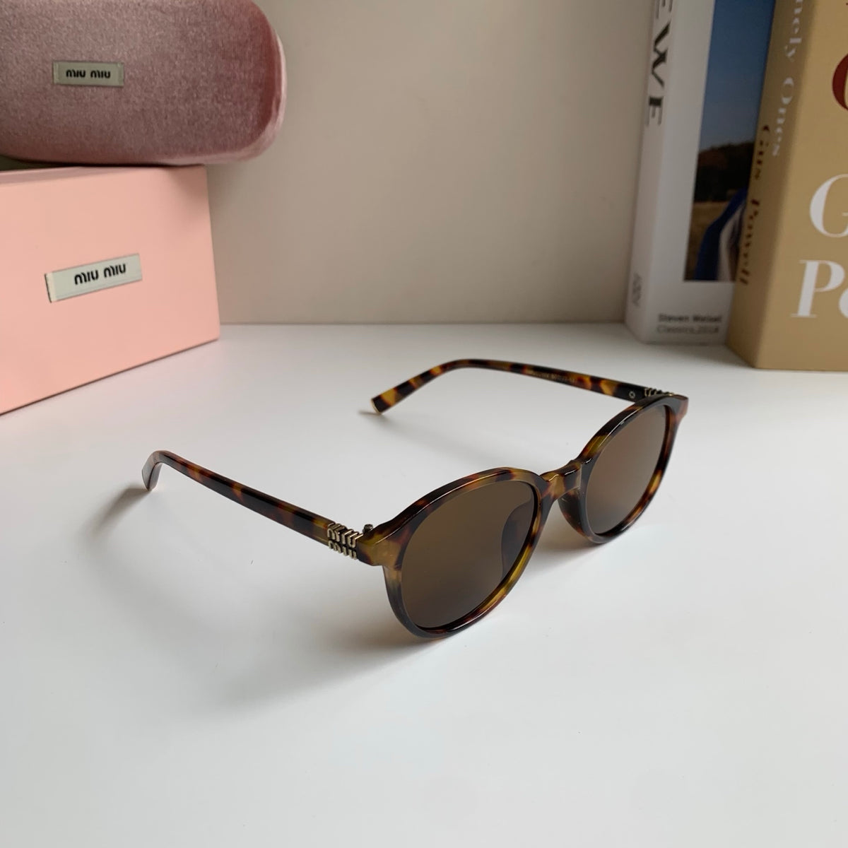 Miu Miu Blue-Light Fashion Brown Lens Sunglasses for Men & Women - 416256