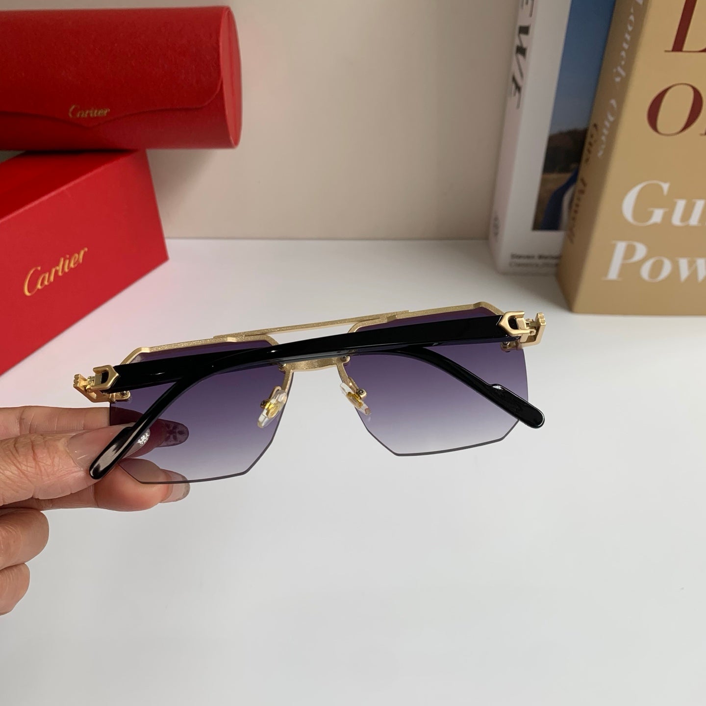 Cartier Square Silver Lens Sunglasses for Men & Women - 487400 - detail image 8