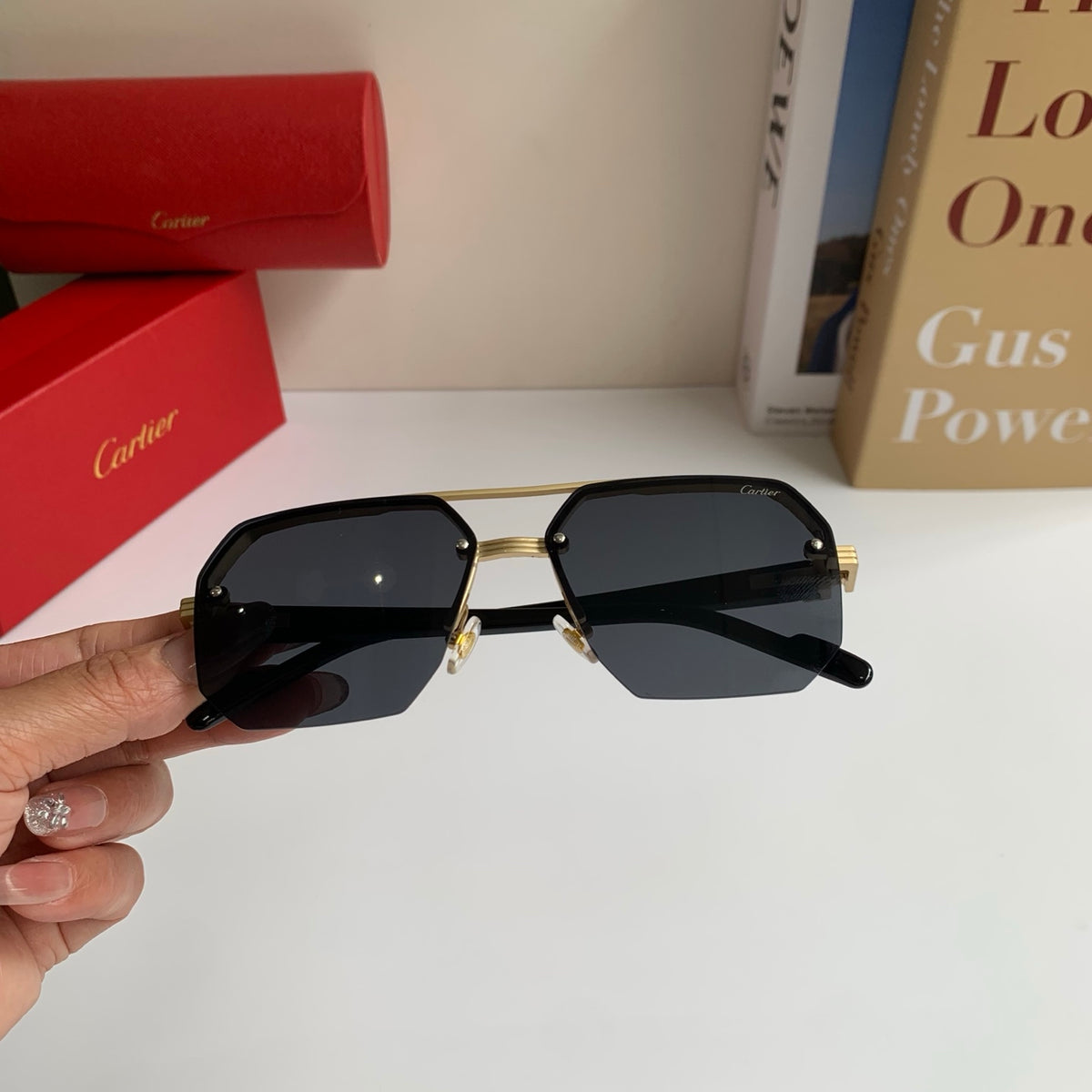 Cartier Square Silver Lens Sunglasses for Men & Women - 487202 - detail image 3