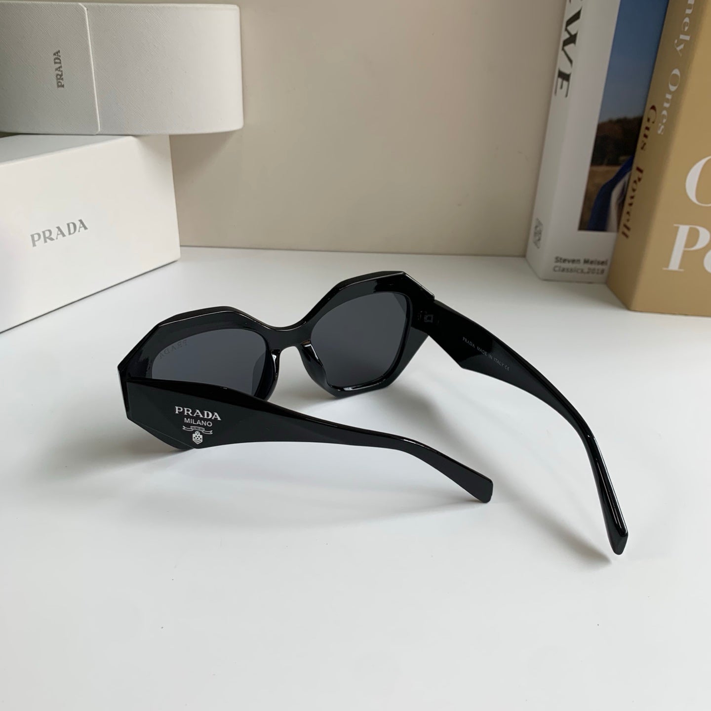 Prada Fashion Black Lens Sunglasses for Men & Women - 415688 - detail image 8