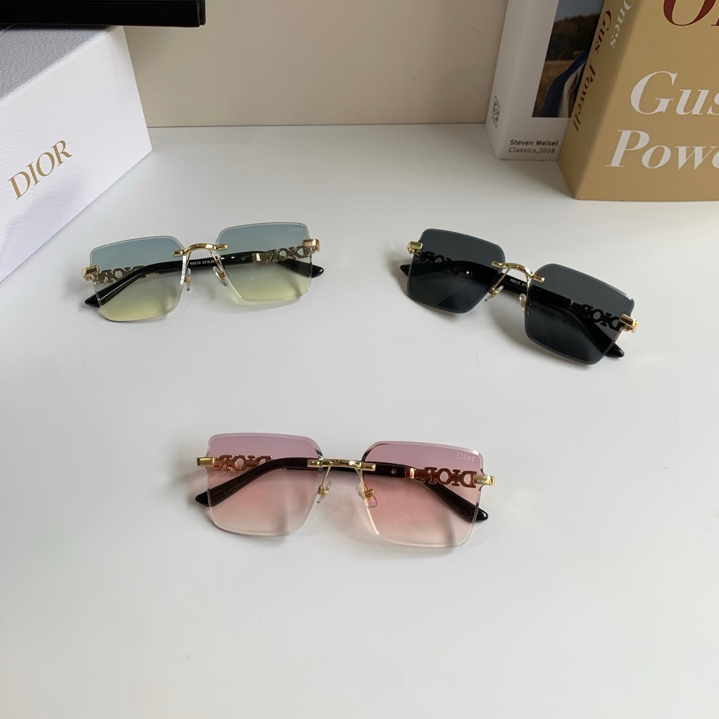 Dior Polarized Square Silver Lens Sunglasses for Men & Women - 415409 - detail image 9