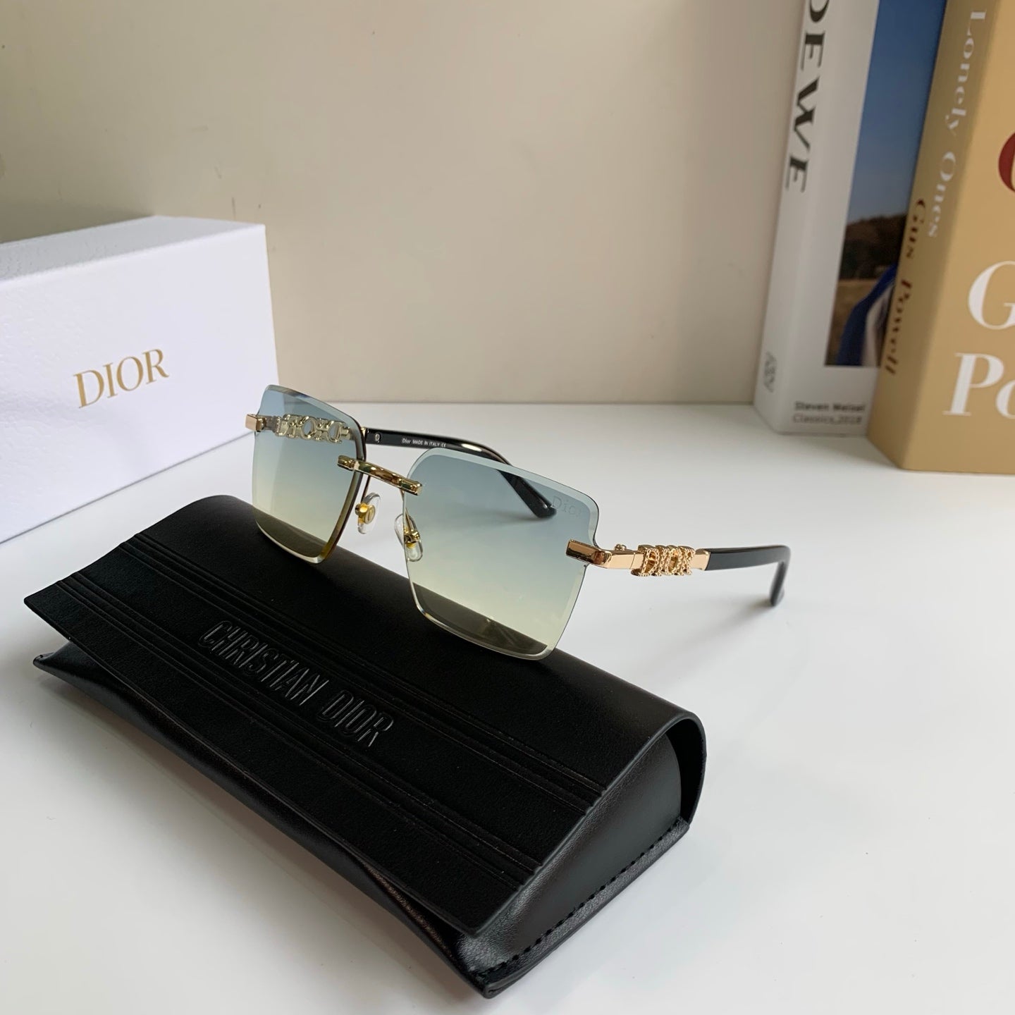 Dior Polarized Square Silver Lens Sunglasses for Men & Women - 415407 - detail image 5
