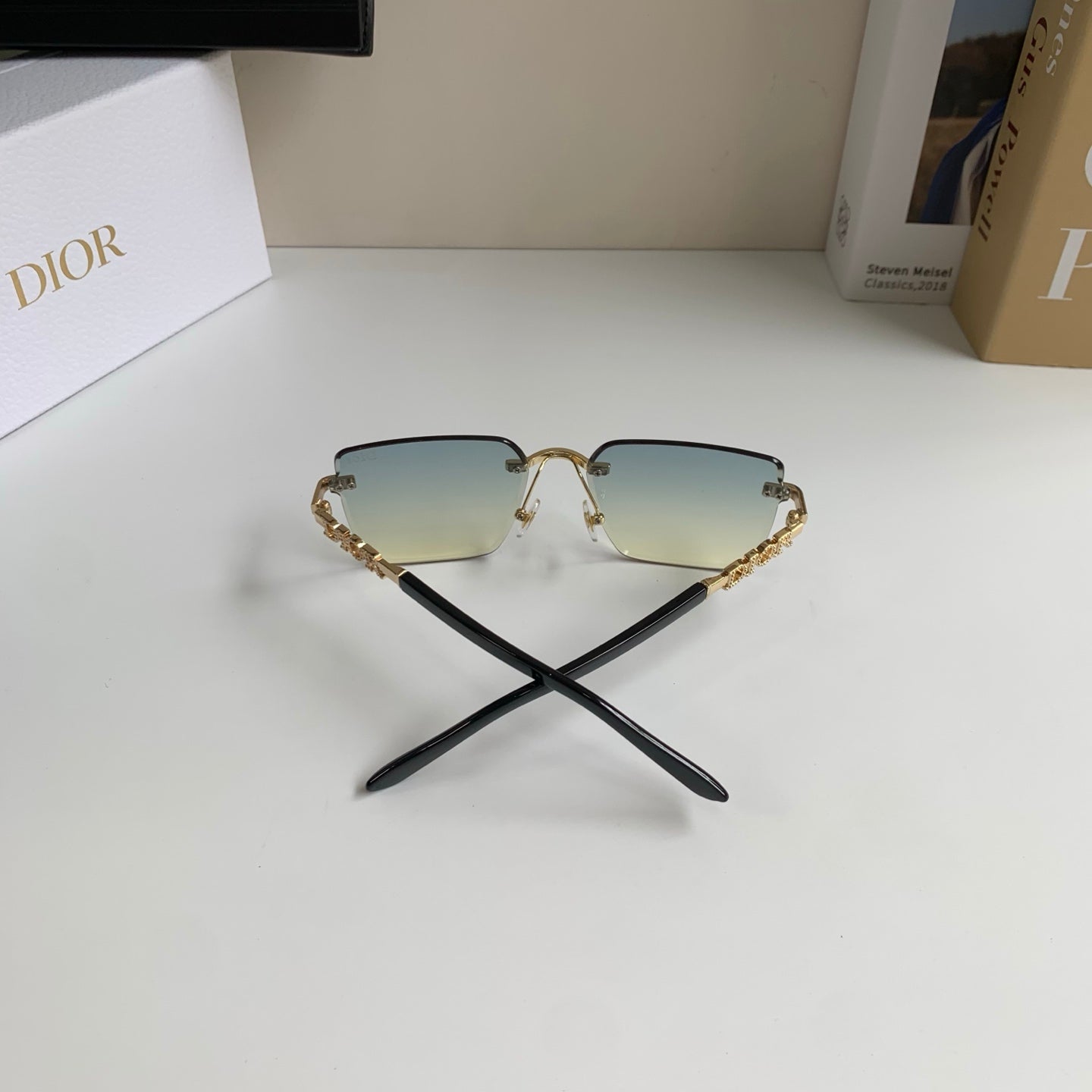 Dior Polarized Square Silver Lens Sunglasses for Men & Women - 415407 - detail image 8