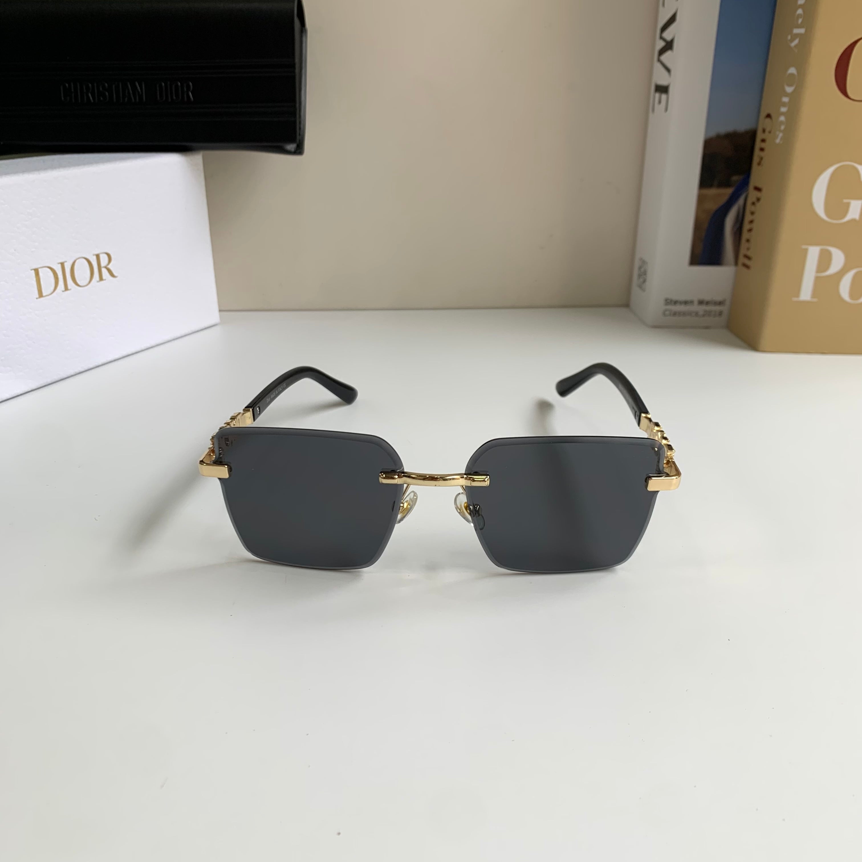Dior Polarized Square Silver Lens Sunglasses for Men & Women - 415409 - detail image 3