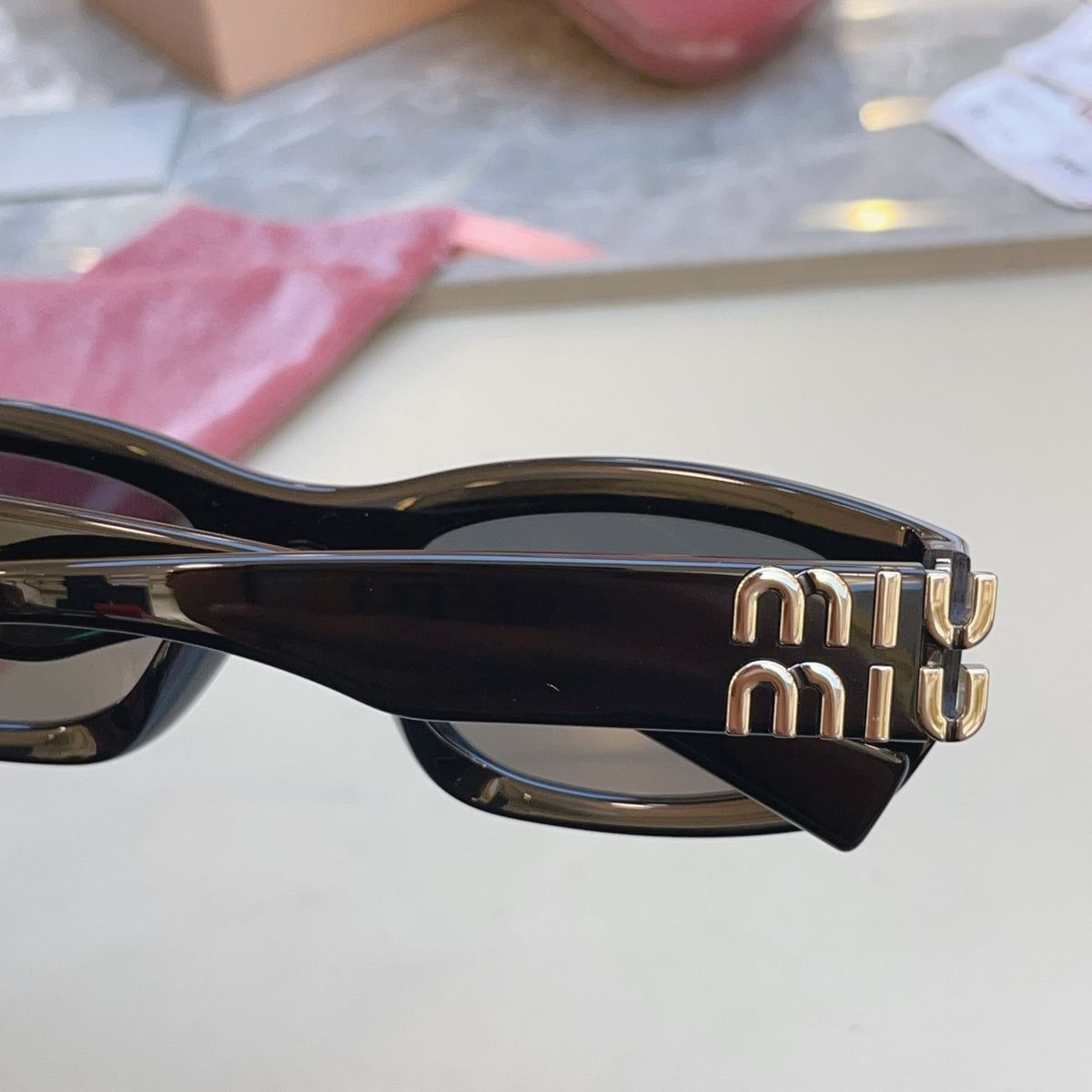 Miu Miu B04-F Fashion Red Lens Sunglasses for Men & Women - detail image 7
