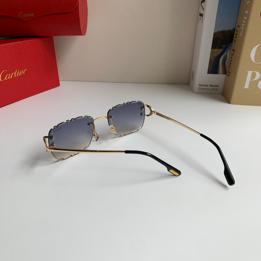 Cartier Lightweight Rimless Silver Lens Sunglasses for Men & Women - 432372 - detail image 7