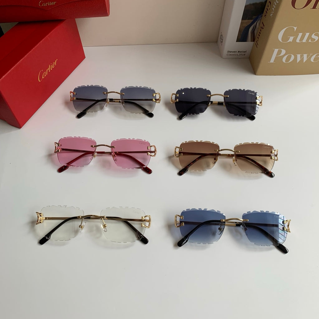 Cartier Lightweight Rimless Silver Lens Sunglasses for Men & Women - 432374 - detail image 9